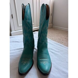 Nocona "Bluebonnet" Turquoise Leather Western Boots Style NL 1623